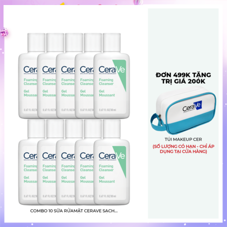 [Mini] Combo 10 Sữa Rửa Mặt CeraVe Sạch Sâu Cho Da Thường Đến Da Dầu 30ml 01