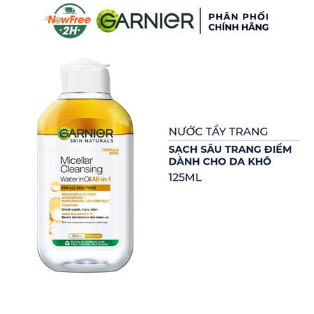 Nước Tẩy Trang Garnier Làm Sạch Sâu Lớp Trang Điểm 125ml 01
