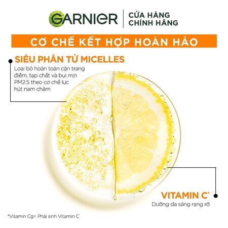 Nước Tẩy Trang Garnier Vitamin C Làm Sáng Da 400ml 03