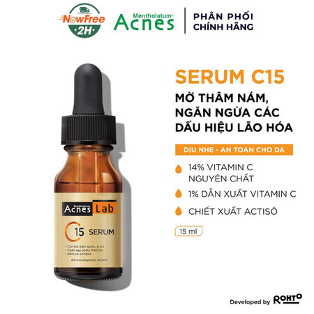 Serum Acnes Lab C15 Dưỡng Sáng, Mờ Thâm, Ngừa Lão Hóa 15ml 01