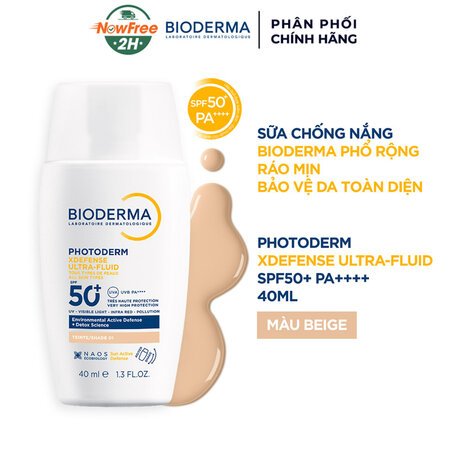 Sữa Chống Nắng Bioderma Phổ Rộng Ráo Mịn – Màu Beige 40ml 01
