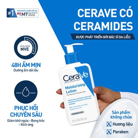 Sữa Dưỡng Ẩm CeraVe Cho Da Thường Đến Khô 236ml 02