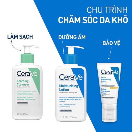 Sữa Rửa Mặt CeraVe Sạch Sâu Cho Da Thường Đến Da Dầu 236ml 05