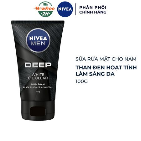 Sữa Rửa Mặt Nivea Men Than Đen Hoạt Tính Sáng Da 100g 01
