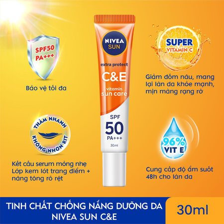Tinh Chất Chống Nắng Nivea Vitamin C&E Dưỡng Sáng Khỏe 30ml 03