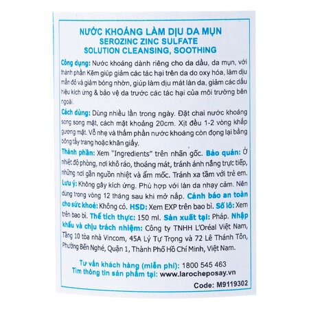 Xịt Khoáng La Roche-Posay Làm Sạch & Dịu Da Dầu Mụn 150ml 02