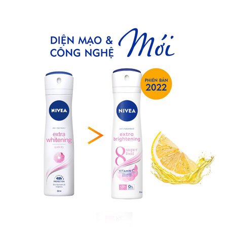 Xịt Khử Mùi Nivea Cho Nữ Sáng Da, Mờ Vết Thâm 150ml 02