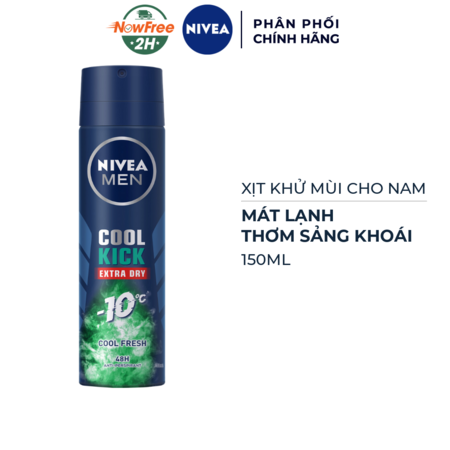 Xịt Khử Mùi Nivea Men Mát Lạnh Thơm Sảng Khoái 150ml 01