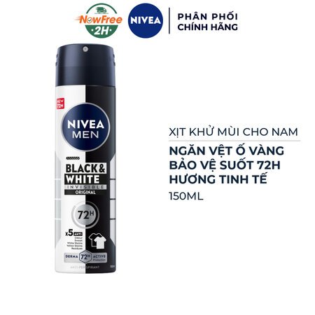 Xịt Khử Mùi Nivea Men Ngăn Vệt Ố Vàng Vượt Trội 150ml 01