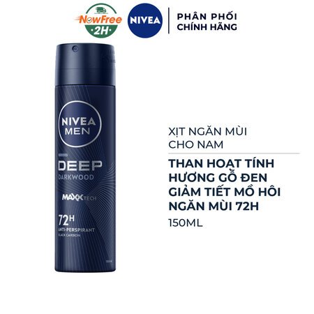 Xịt Ngăn Mùi Nivea Men Than Hoạt Tính Hương Espresso 150ml 01