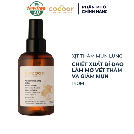 Xịt Thâm Mụn Lưng Cocoon Chiết Xuất Bí Đao 140ml 01