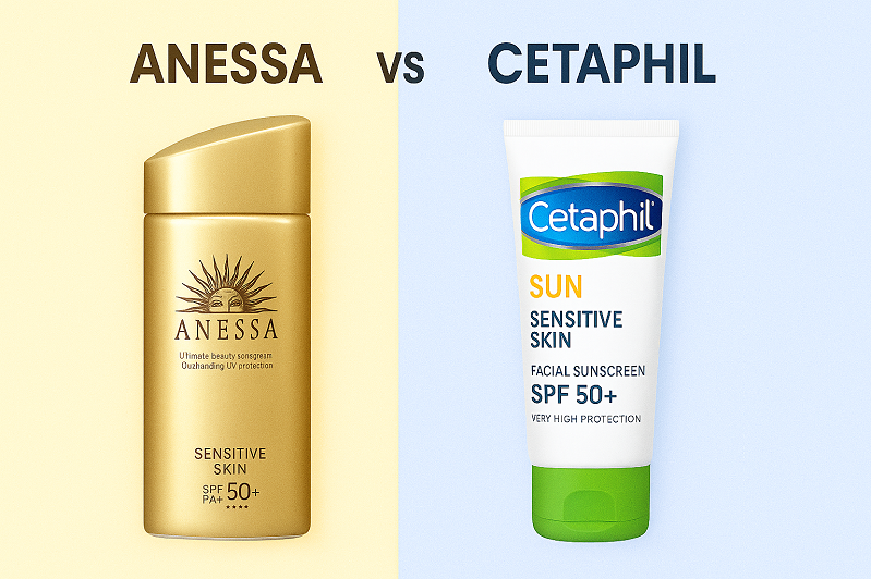 Anessa vs Cetaphil