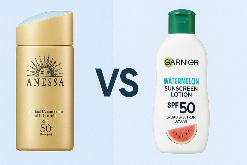 Anessa vs Garnier