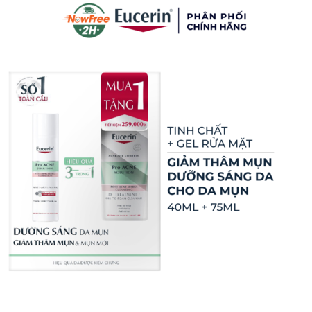 Eucerin Serum Giảm Thâm Mụn 40ml + Gel Rửa Mặt Cho Da Mụn 75ml 01